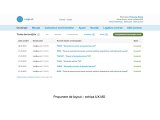 Propunere de layout – echipa UX.MD
 