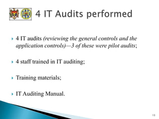 The Court of Accounts: – was established in 1994 as a supreme financial control institution , and since 2008 – it is the SAI of the Republic of Moldova, performing external public audit;has 150 staff, established Plenum(7 members, including the president and deputy president, appointed for a term of 5 years by the Parliament)  and personnel with audit functions, specialty personnel and technical personnel;