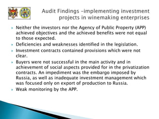 Degraded vineyards were partially cut down (Pictures taken by the audit team)