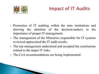 Moldova decided to separate Primary Health Care from hospital care to ensure greater access to health care services.  Started process in early 2008.Undertook audit to assess progress made in achieving objectives.Primary Health Care Performance Audit