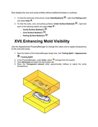 Molds design in solid works | PDF