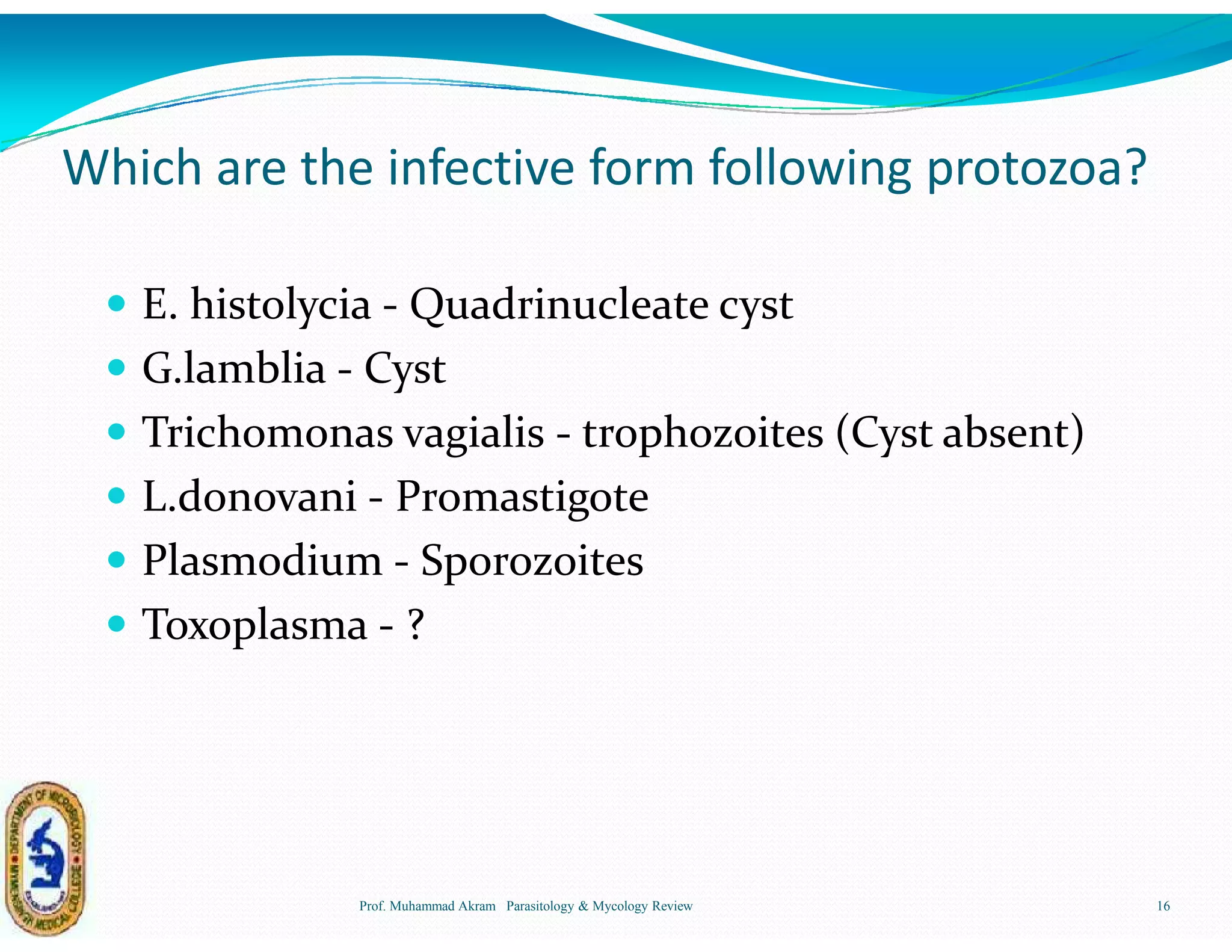 Parasitology & mycology review | PDF