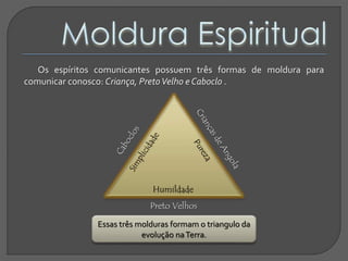 Humildade
Preto Velhos
Os espíritos comunicantes possuem três formas de moldura para
comunicar conosco: Criança, PretoVelh...