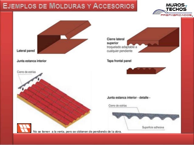 Molduras y accesorios para muros y techos prefabricados