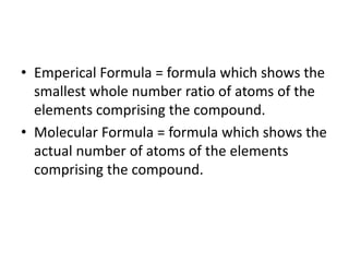 Mole – chemical unit of amount | PPTX