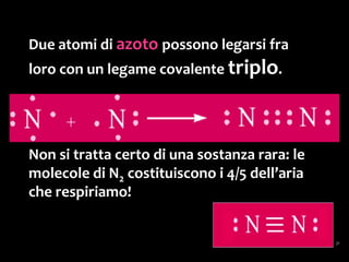 … o la clorofilla,
senza la quale la
Terra non sarebbe
abitabile…
…devono le loro
caratteristiche
proprio alla
presenza di molti
doppi legami
covalenti nella loro
struttura.
 