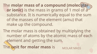PRESENTATION ON MOLE CONCEPT PART 1.pptx