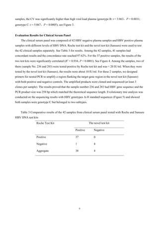Sample Loading In Roche Molecualr diagnostics ,comparison with roche hbv kit | PDF
