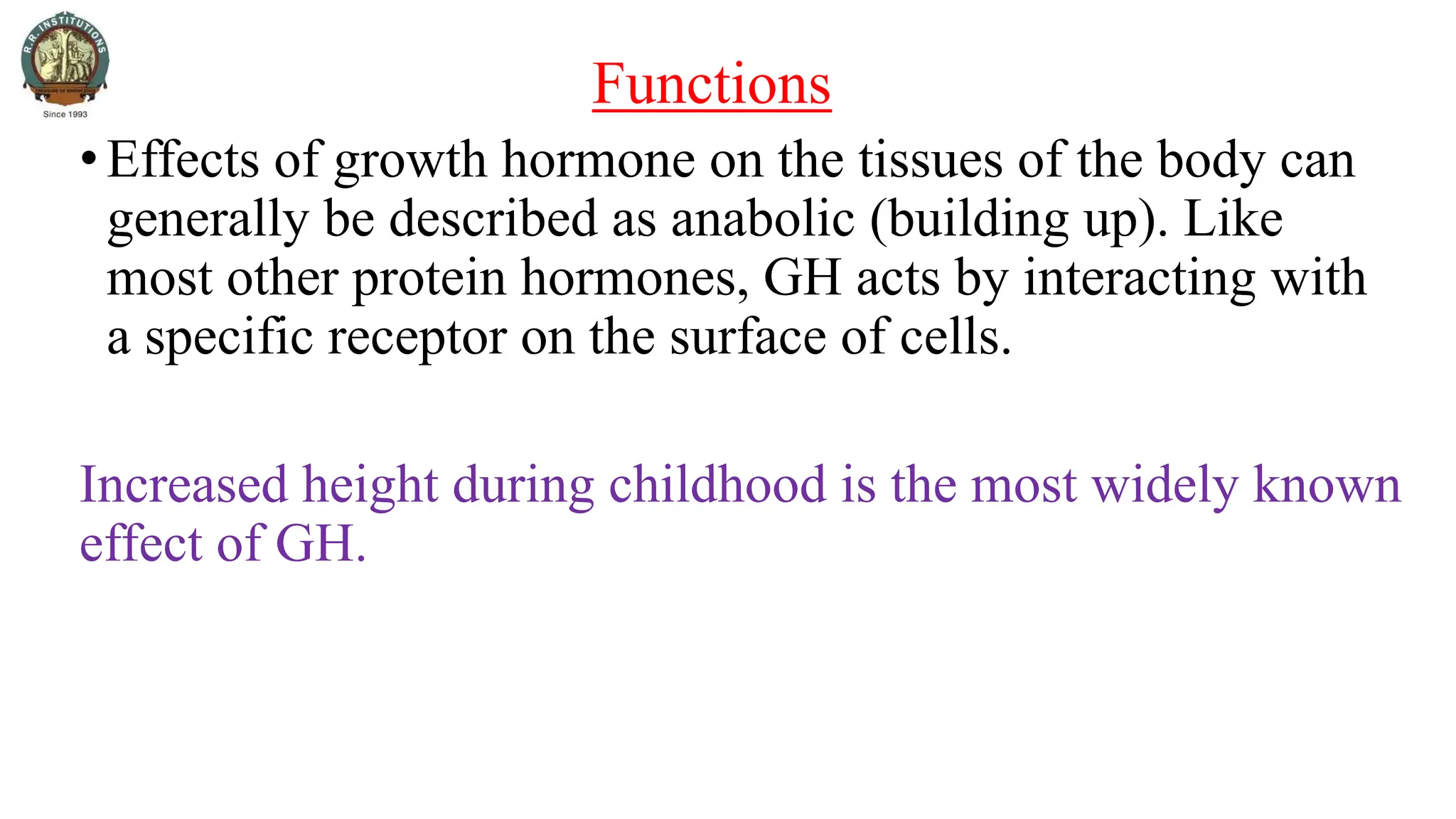 Molecular and Cellular Mechanism of Action of Hormones such as Growth ...