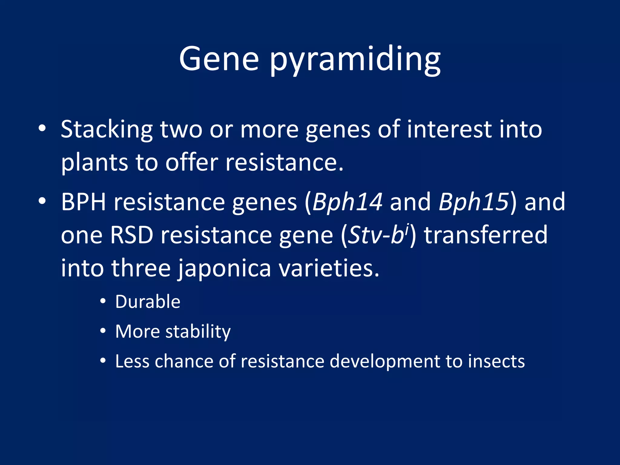 Molecular approaches in plant resistance | PPTX