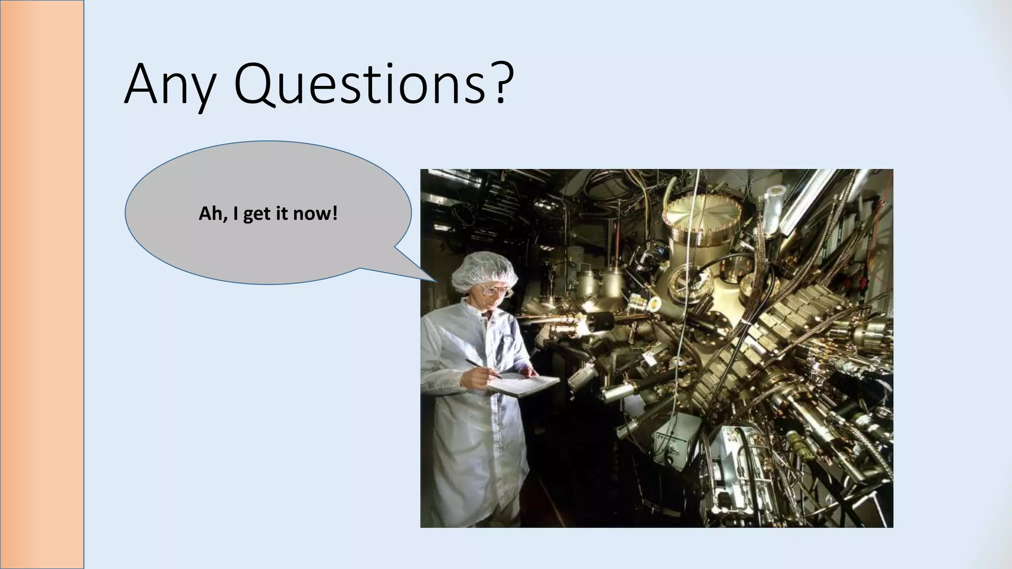 Any Questions?
Ah, I get it now!
 