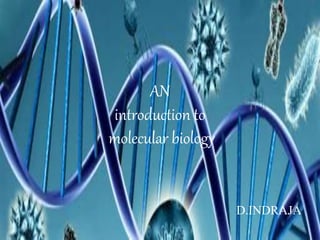 AN
introduction to
molecular biology
D.INDRAJA
 