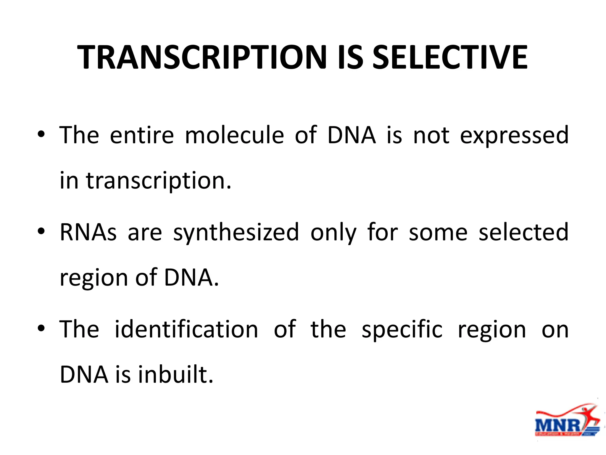 Transcription of DNA to RNA by Dr. Anurag Yadav | PPT