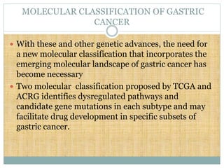 Molecular Biology of Esophageal and Gastric Cancer | PPTX