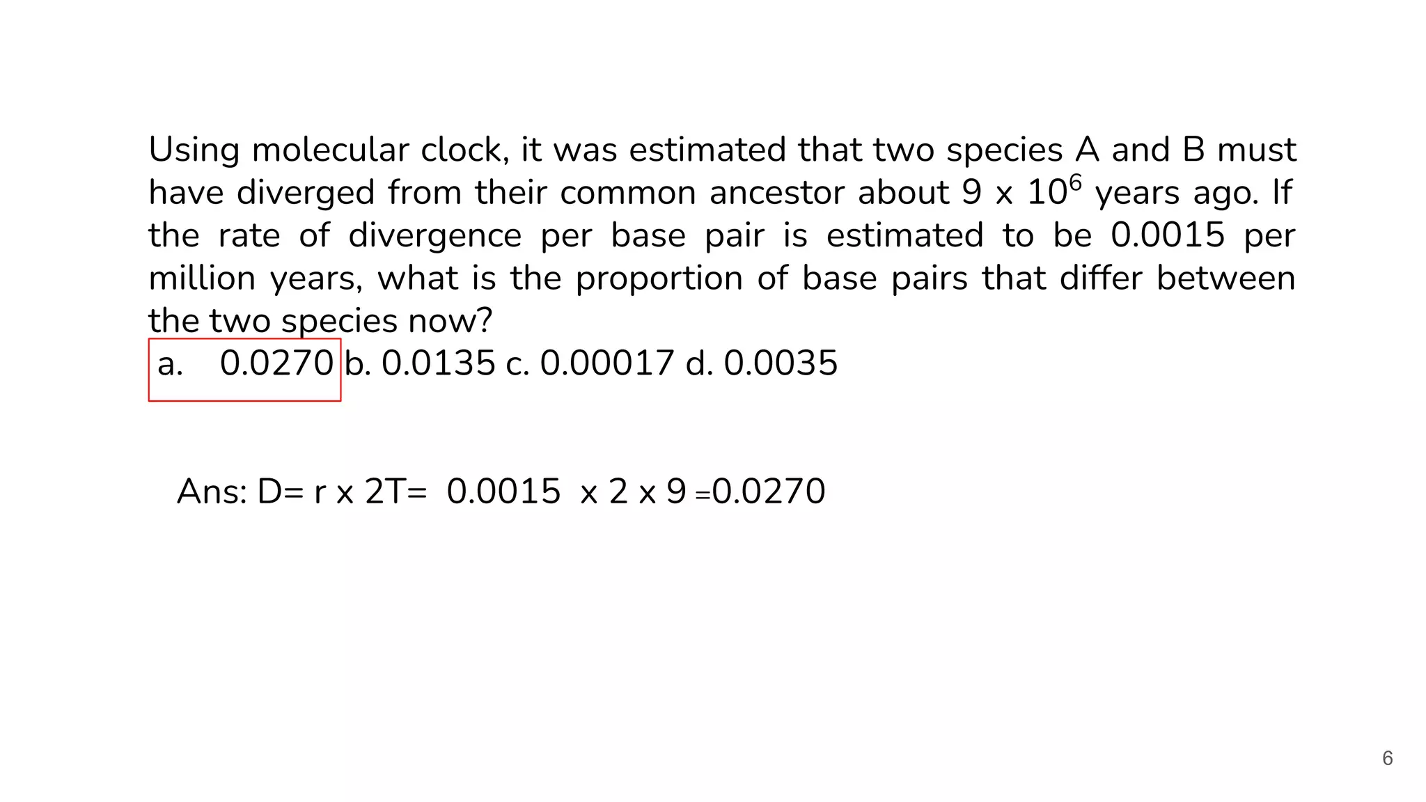 Molecular clock, Neutral hypothesis PPT