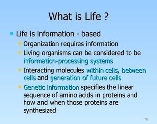Molecular design of life | PPT