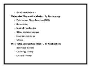Molecular Diagnostics Market 2024-2030: Infectious Disease Applications ...