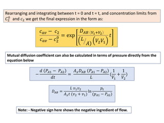 Molecular diffusion in gases