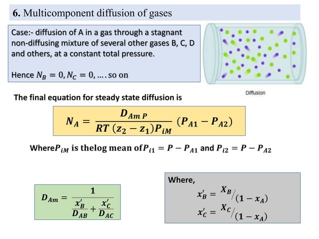 Molecular diffusion in gases | PPTX