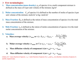 Molecular diffusion in gases
