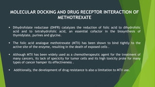 MOLECULAR DOCKING AND DRUG RECEPTOR INTERACTION AGENT ACTING.pptx