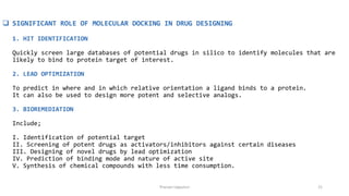 MOLECULAR DOCKING IN DRUG DESIGN AND DEVELOPMENT BY PRANAVI linkedin.pptx