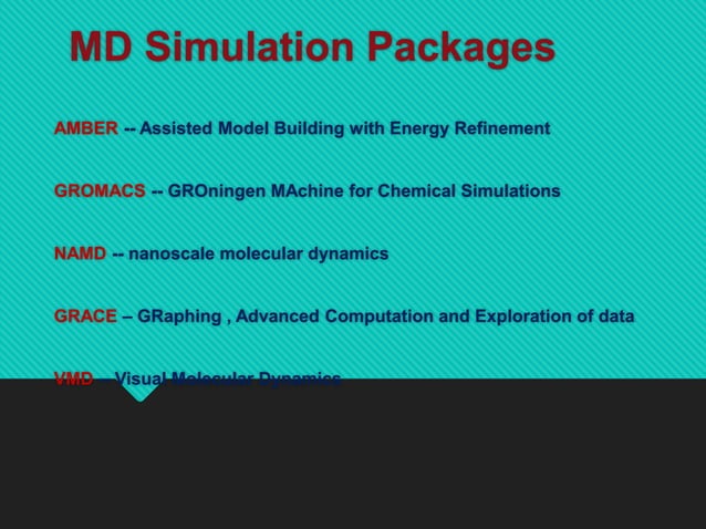 Molecular dynamics and namd simulation | PPT