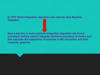 Molecular dynamics and namd simulation | PPTX