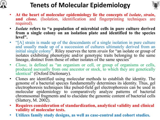 Molecular epidemiology an introduction | PPTX