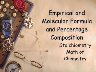 Empirical and Molecular Formula and Percentage Composition Stoichiometry Math of Chemistry 