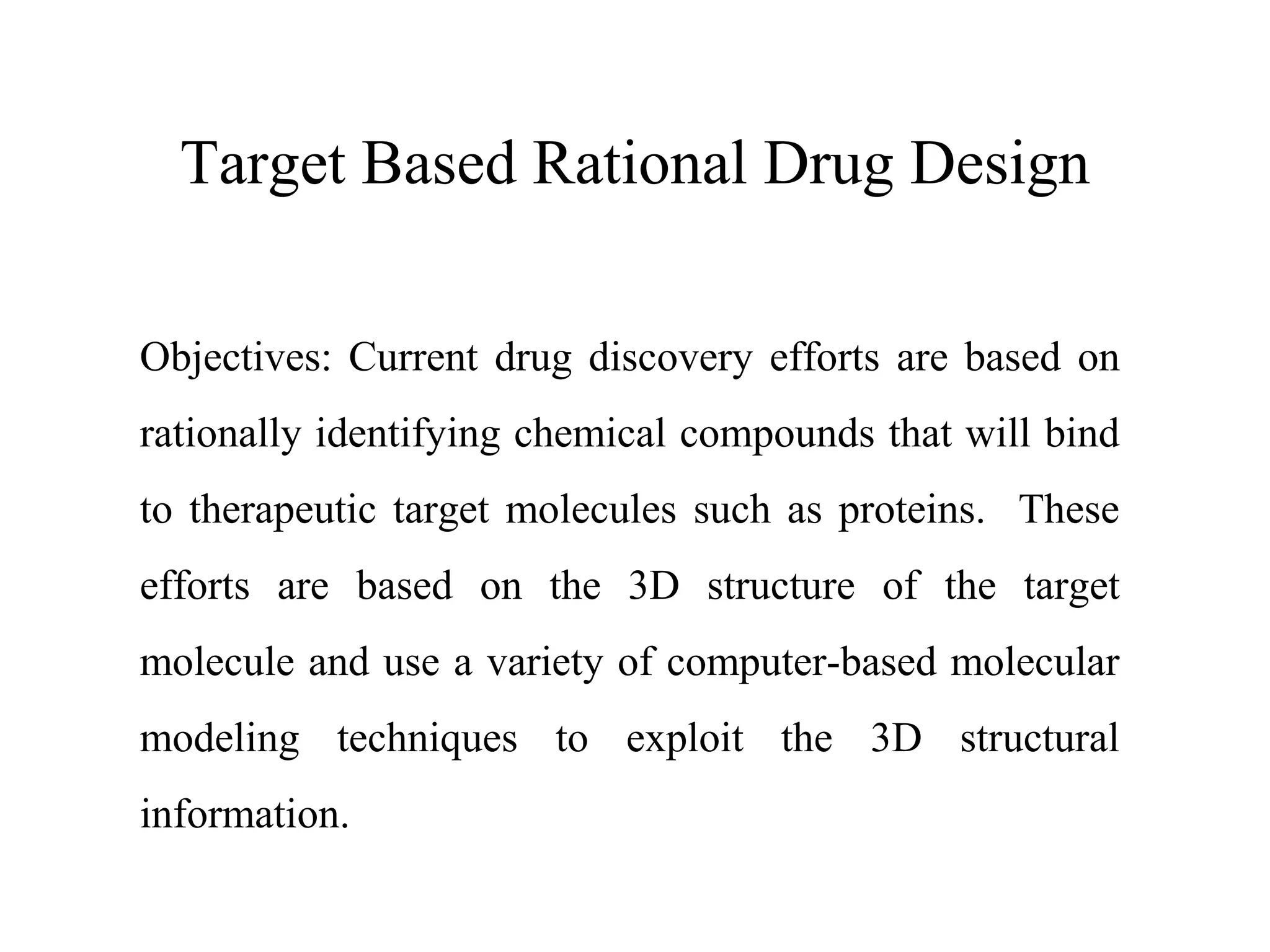 Molecular maodeling and drug design | PPT