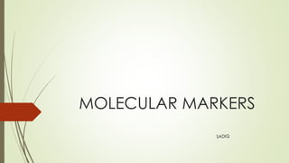 MOLECULAR MARKERS
 