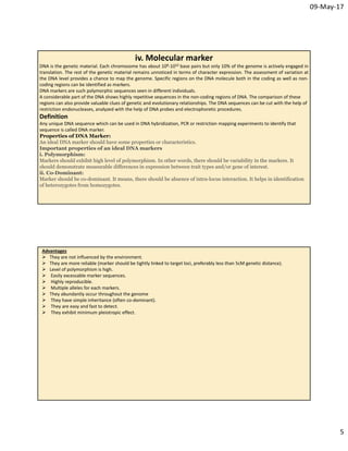 Molecular markers | PDF