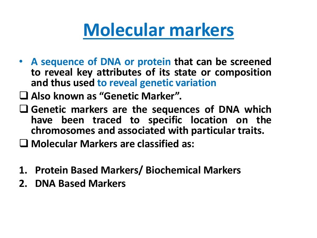 Molecular markers