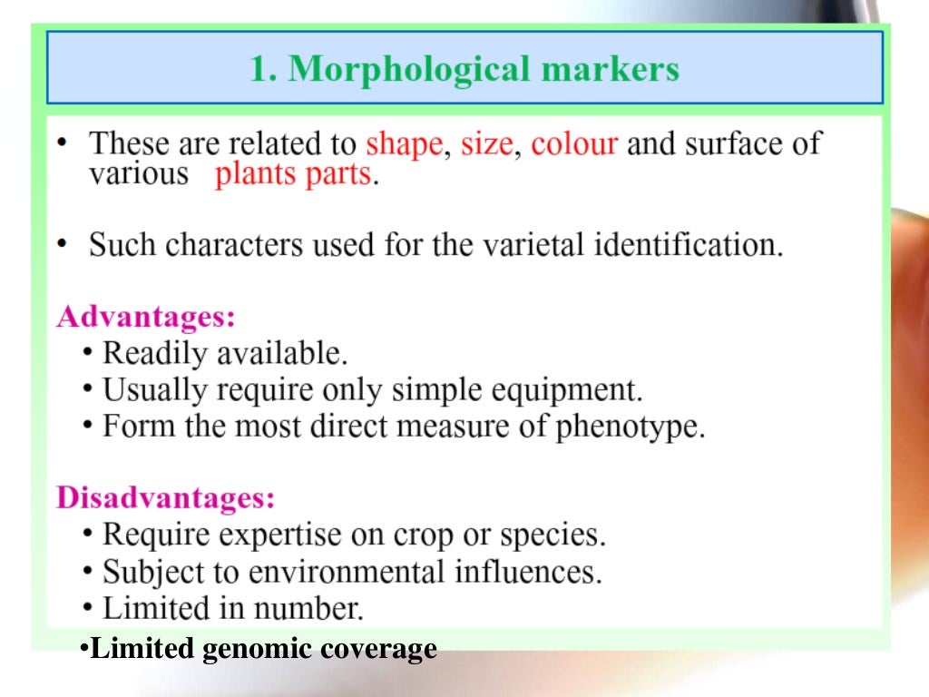 Molecular markers types and applications