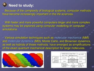 Molecular mechanics and dynamics | PPT