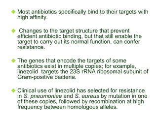 Molecular mechanism of antibiotic resistance | PPTX