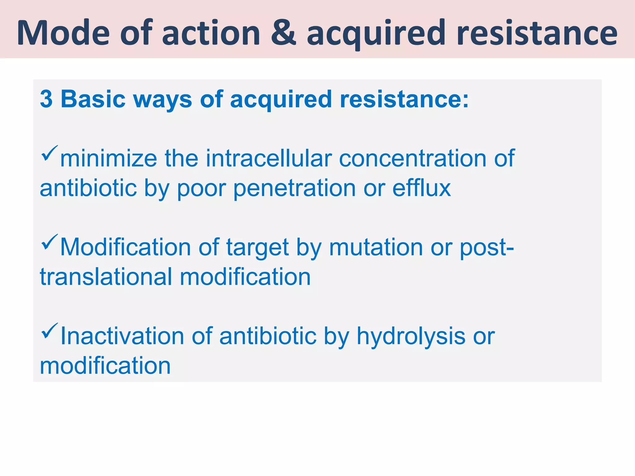 Molecular mechanism of multi drug resistance | PPT