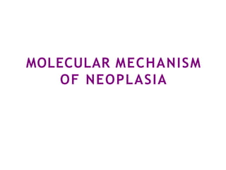 MOLECULAR MECHANISM
OF NEOPLASIA
 
