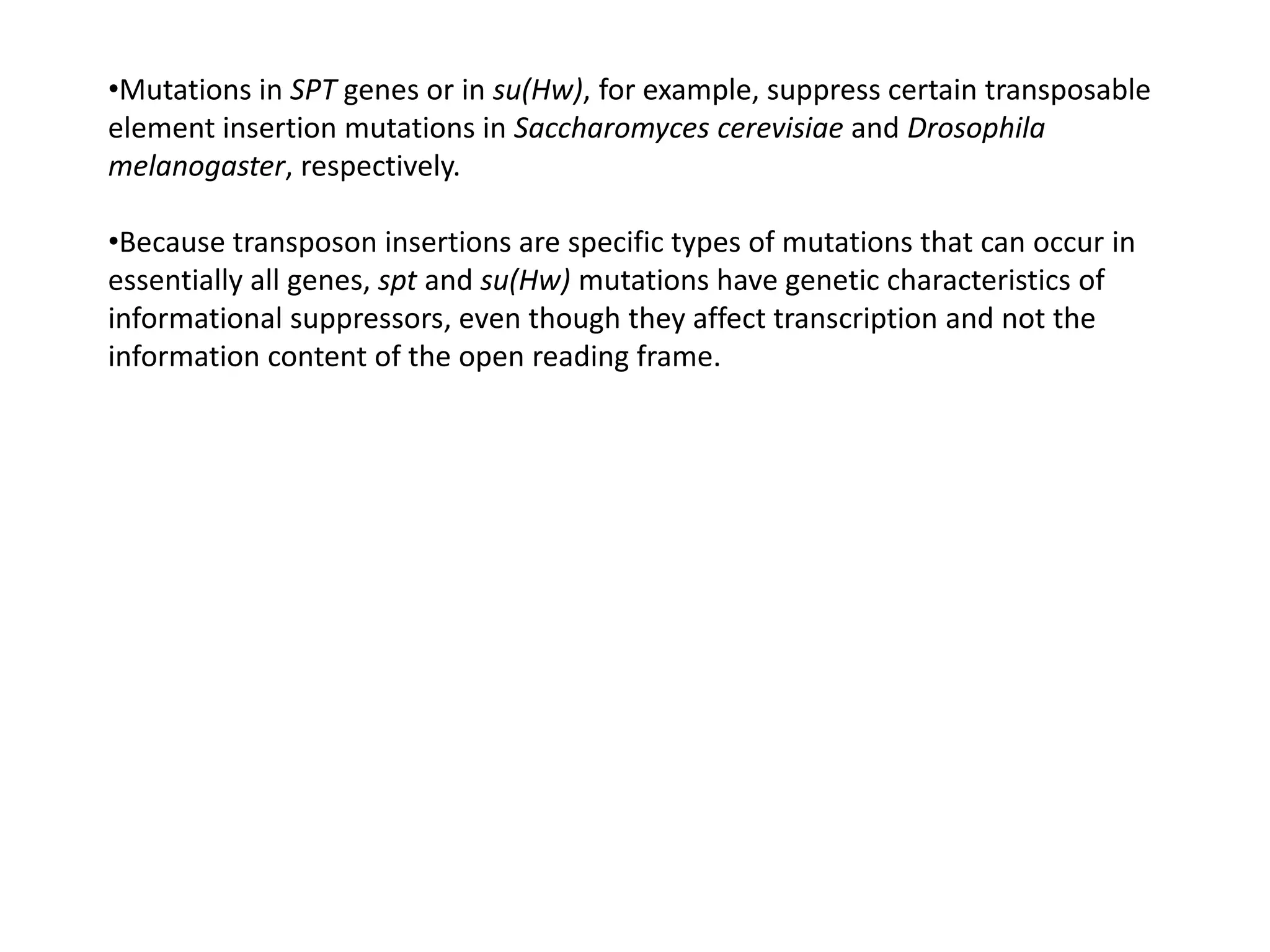 Molecular mechanism of suppression, somatic mutations | PPTX