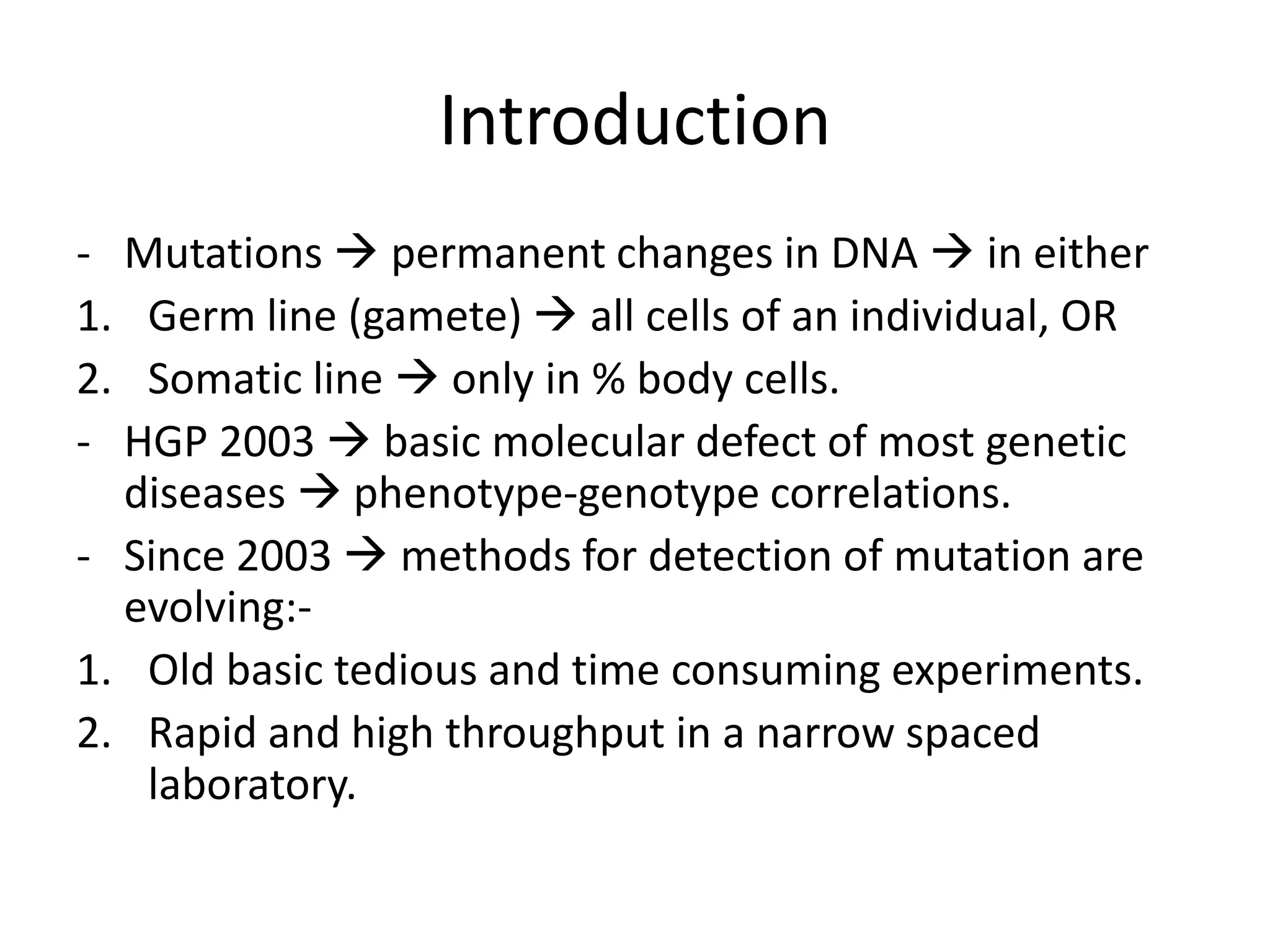 Molecular Methods for Diagnosis of Genetic Diseases | PPT