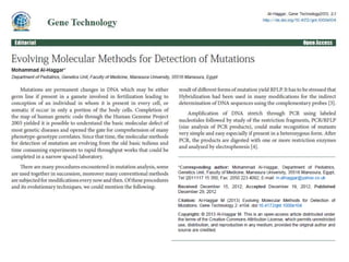 Molecular Methods for Diagnosis of Genetic Diseases | PPT