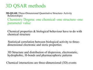 Qsar Methods Molecular modeling in rational drug design | PPT