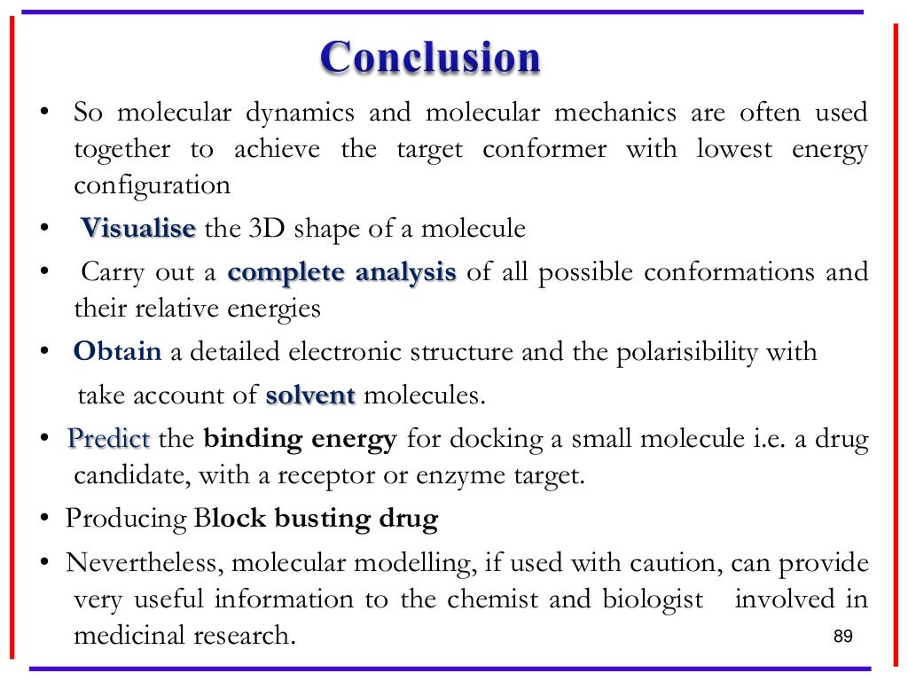 Molecular modelling