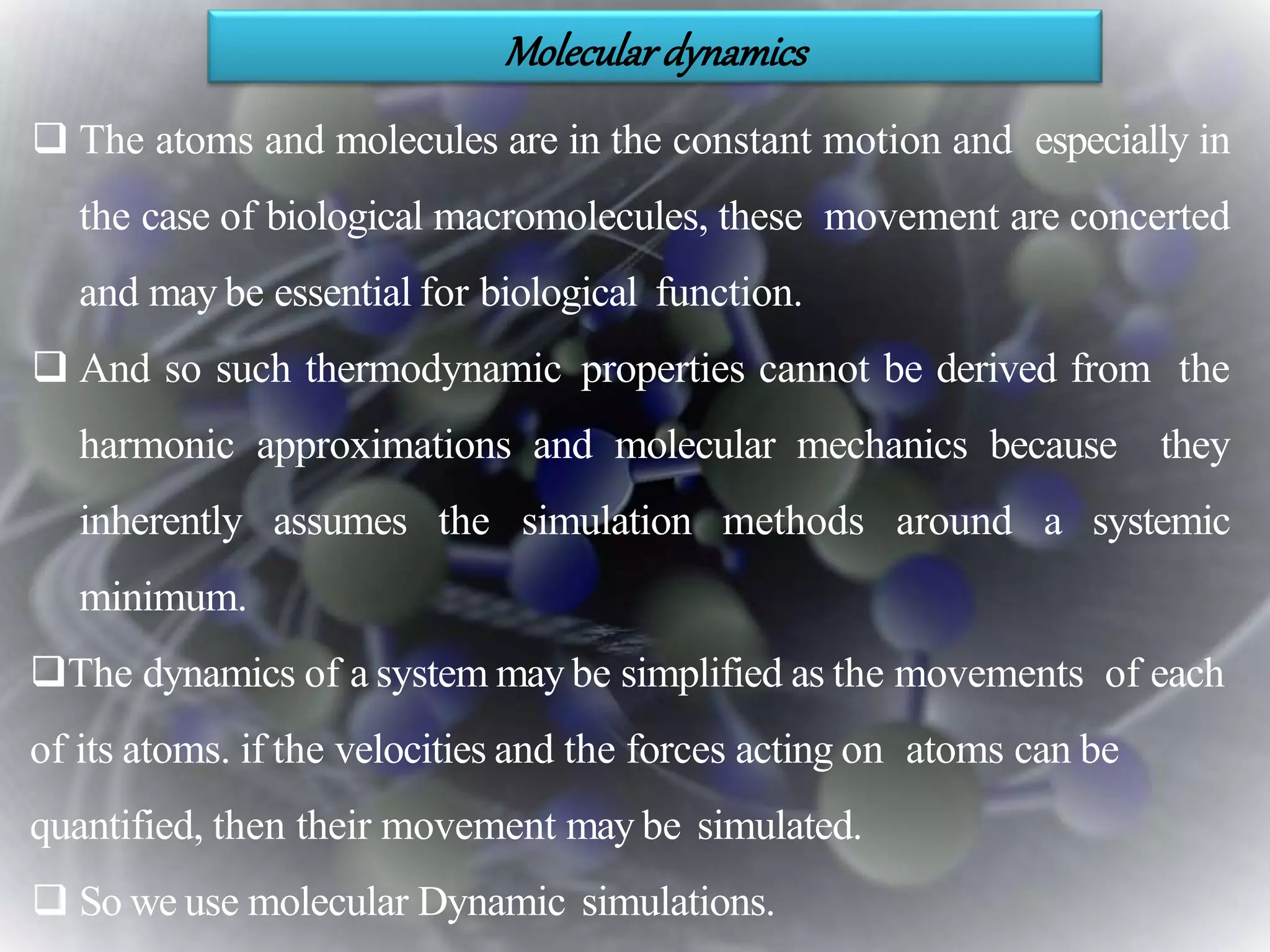 Molecular modelling and docking studies PPT