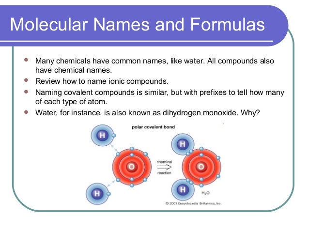 chemical name for water