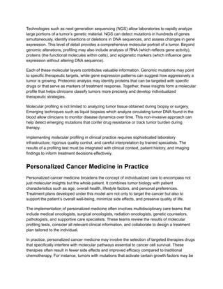 Molecular Profiling for Cancer,Molecular Profiling for Cancer | PDF