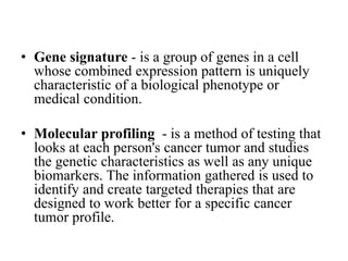 Molecular profiling of breast cancer | PPTX