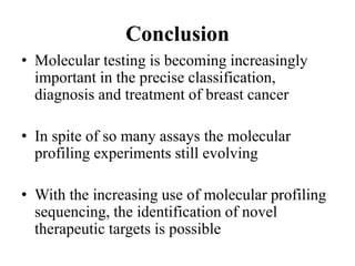 Molecular profiling of breast cancer | PPTX