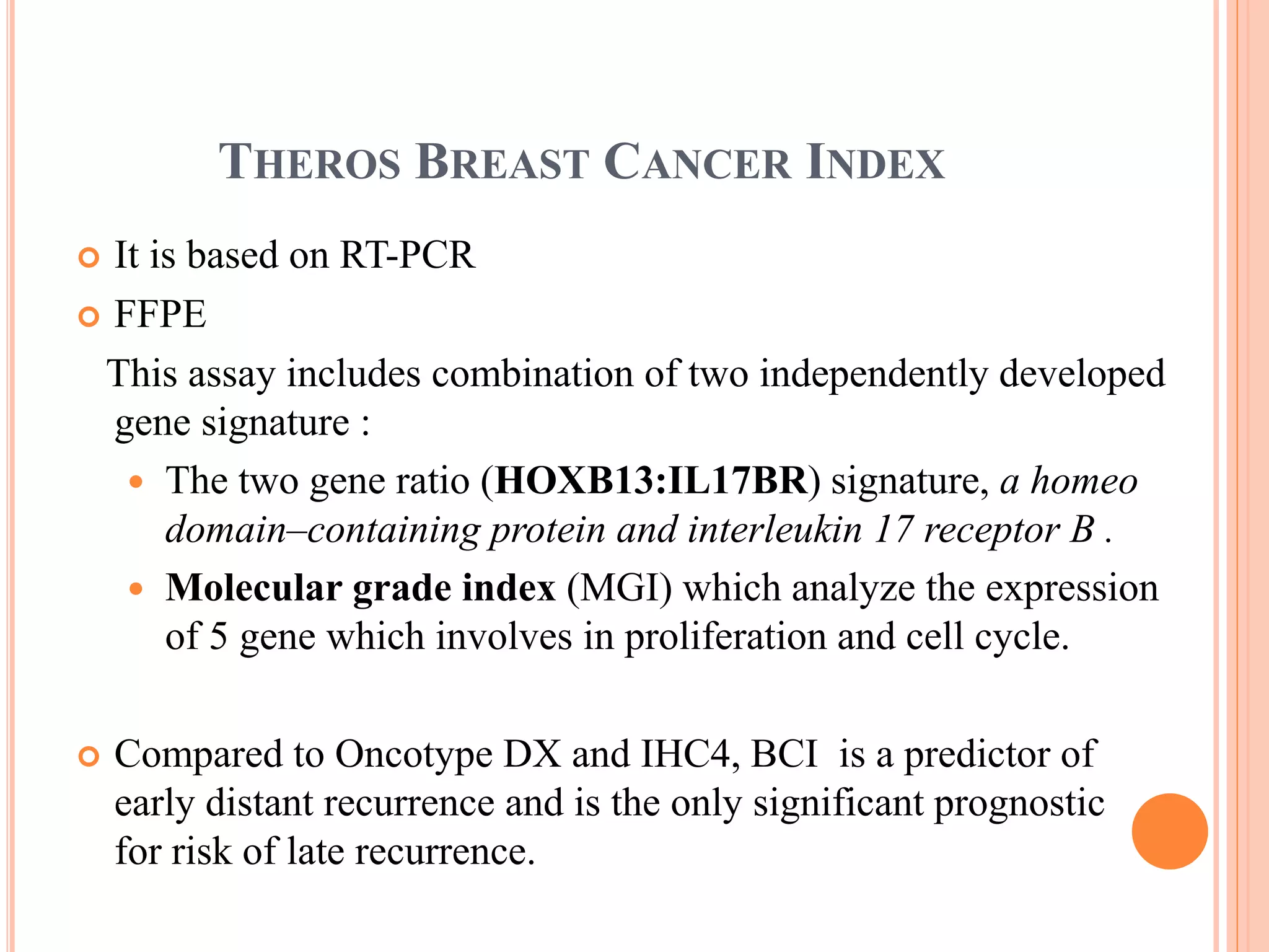 Molecular profiling of breast cancer | PPTX